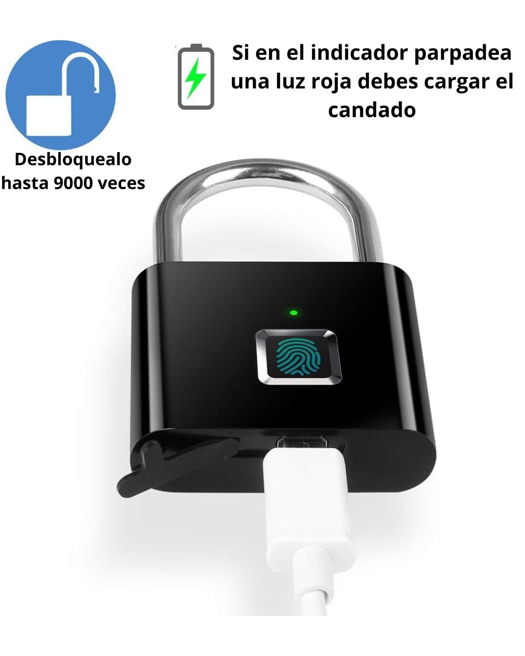 CANDADO INTELIGENTE CON HUELLA DACTILAR