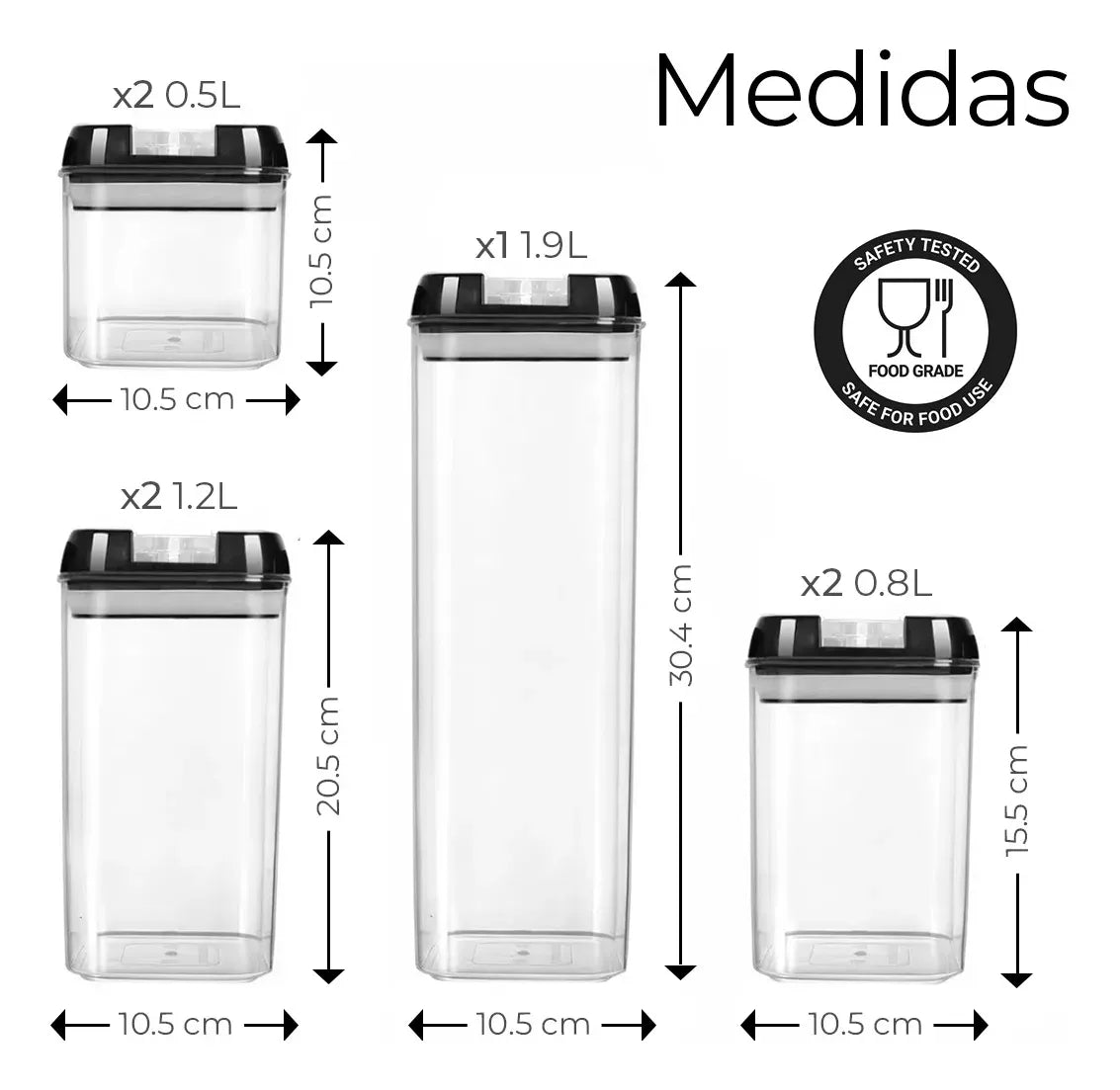 Set De 7 Contenedores Hermeticos